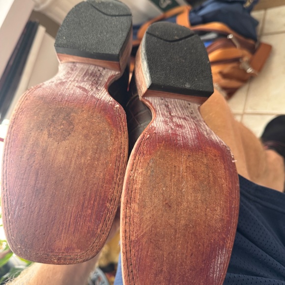 ARIAT SQUARE TOE BURGUNDY Cowboy Boots Women - Sz 8 - Picture 5 of 5